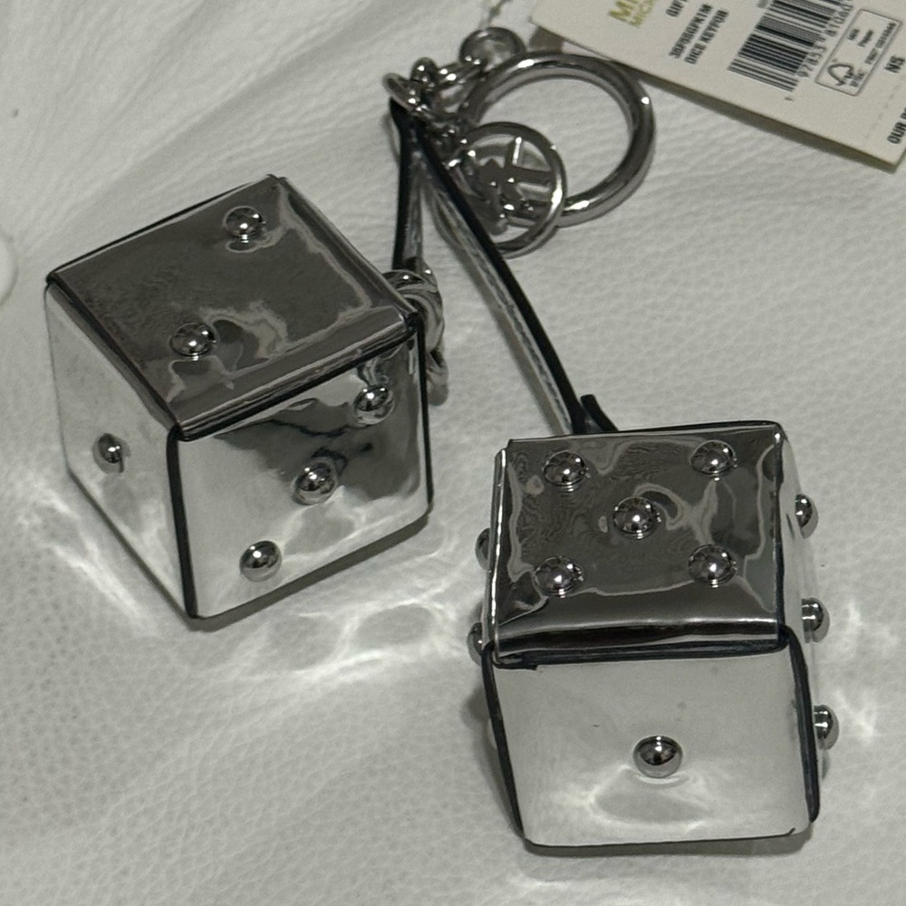 Brand New Michael Kors Dice Bag Charm Keychain Accessory